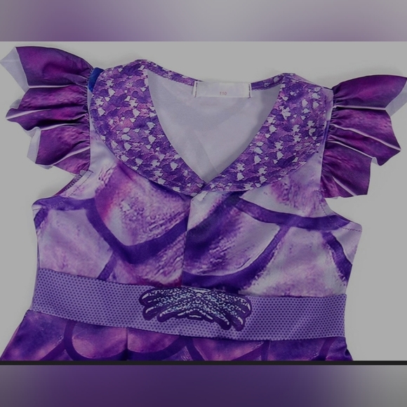 MAL Descendants hi-low dress gown Halloween COSTUME 9 10 12 14 16 - Picture 6 of 12